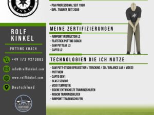 Aimpoint Putt-Training mit Wan-Rae Cho und Rolf Kinkel im Bachgrund